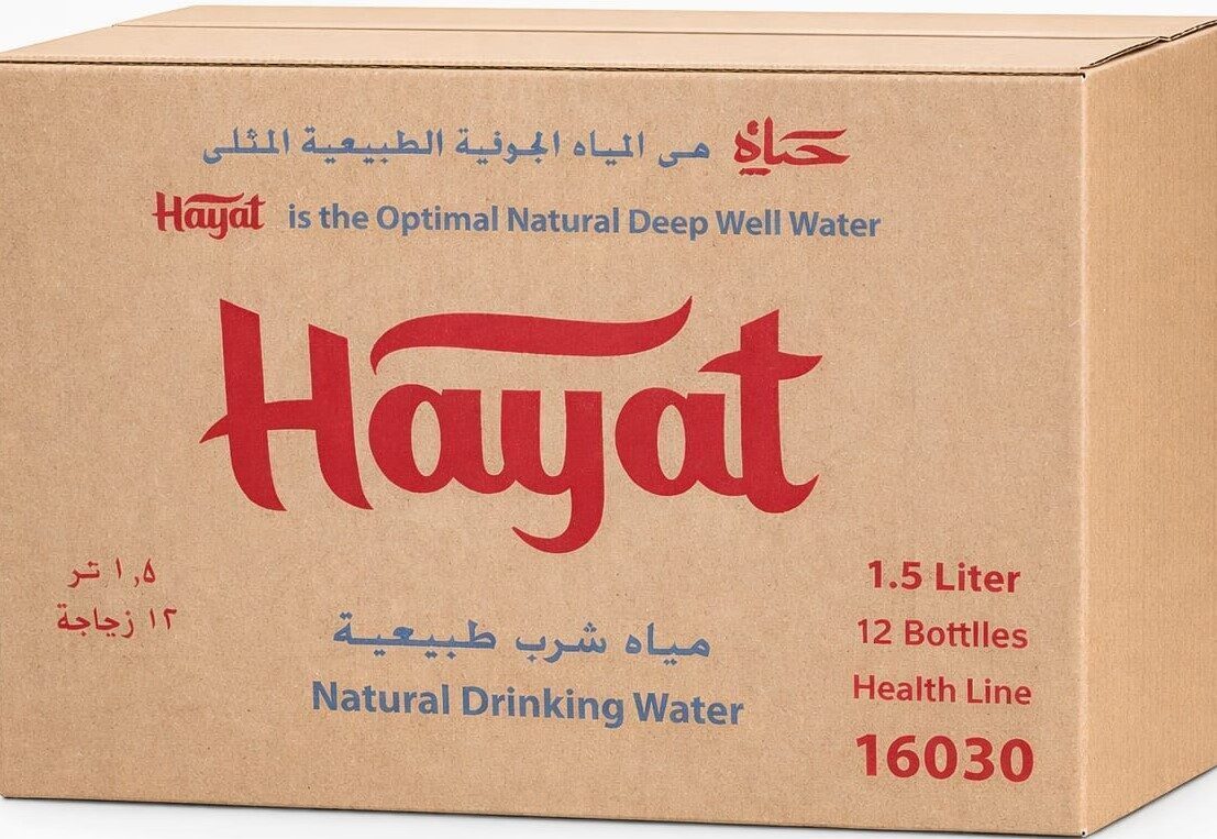 حياة مياه كرتونة 1.5لتر 12قطعة