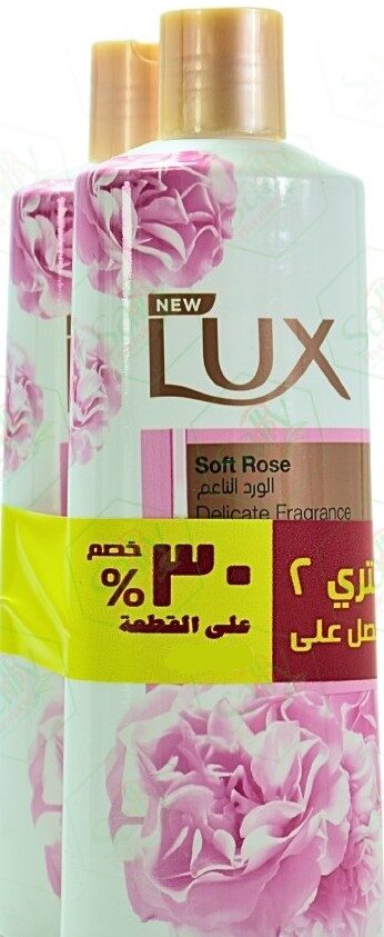 لوكس شاور الورد الناعم 2قطعه خصم 30% 500مل