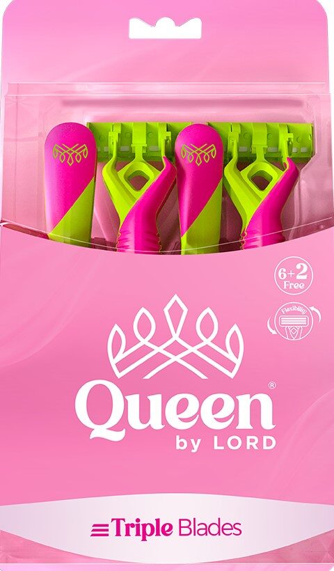 كوين كارت تريبل بلس 6+2 ماكينة بشريط مرطب معطر حريمي Q147