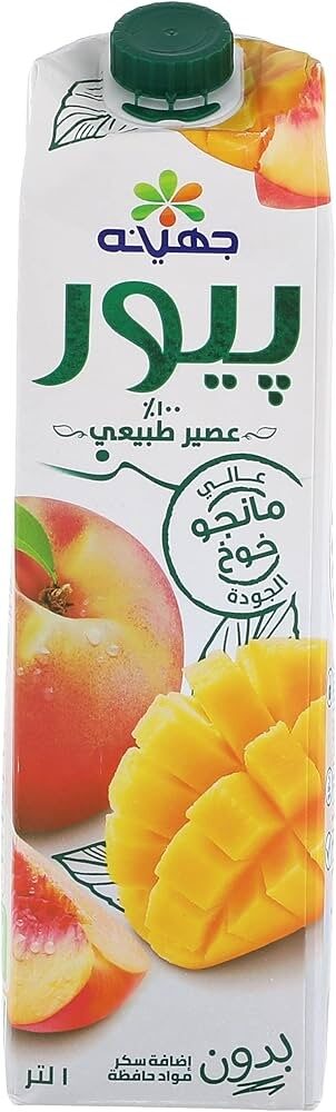 جهينة عصير مانجو وخوخ بيور 1لتر
