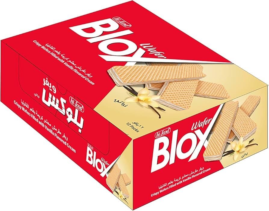 بلوكس 60جم ويفر مقرمش محشو بكريمة الفانيلا (ع*6)