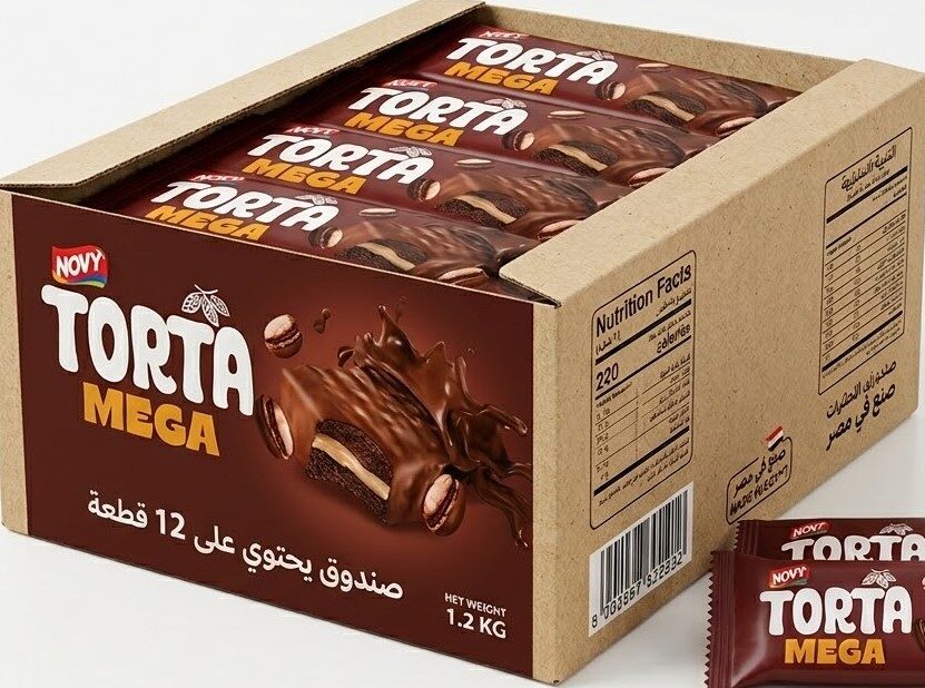 تورتا كيكة كاكاو ميجا قهوة (ع*12)