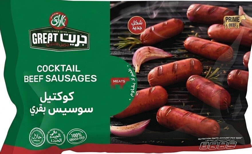 جريت فودز كوكتيل سوسيس مجمد 400جم
