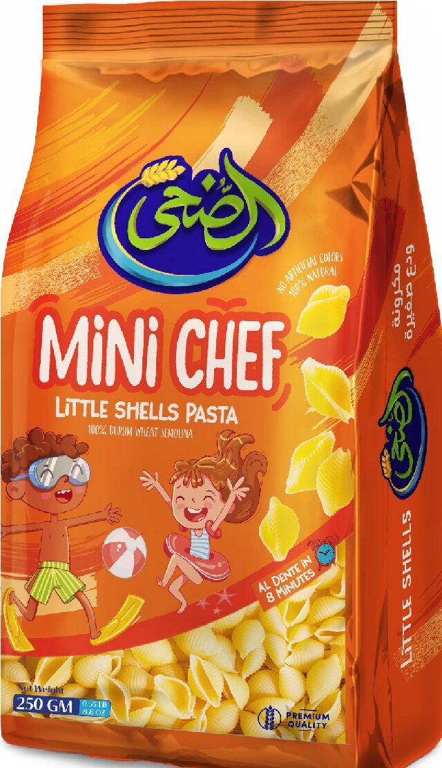 الضحى  مكرونة Little shells البرتقالى 250جم