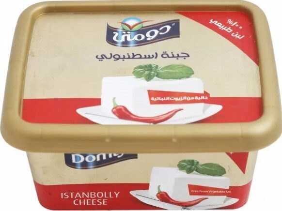 دومتى اسطنبولى بلاستيك لبن طبيعى 100 % 450جم (احمر  فى ذهبى)