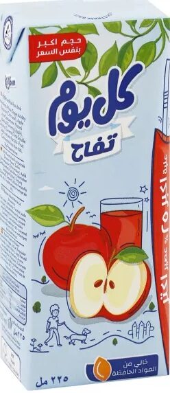 كل يوم عصير تفاح 225مل