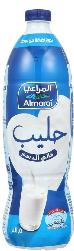 المراعى حليب خالى الدسم 1.5لتر