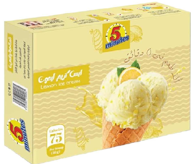 فايف مينتس ايس كريم ليمون 75جم
