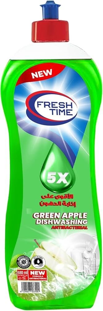 فريش تايم سائل تنظيف اطباق تفاح 680مل
