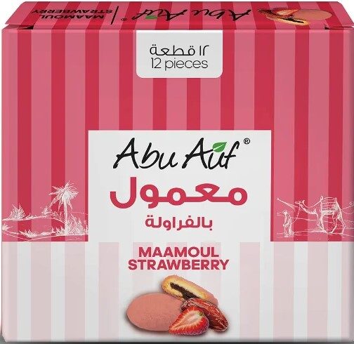 ابو عوف معمول مغطى فراولة (ع*12)