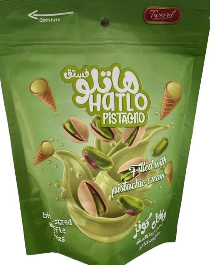 هاتلو وافل كونو فستق 100جم