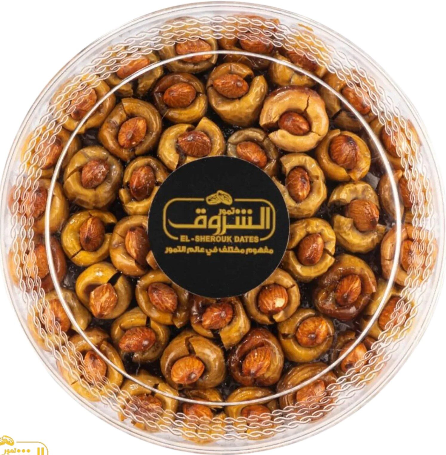 الشروق تمر محشو لوز وكاجو علبة ميكس 2عين فاخر 500جم