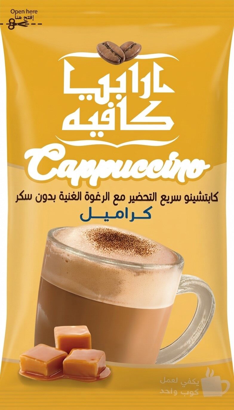 ارابيا كابتشينو كراميل  15جم قطعة