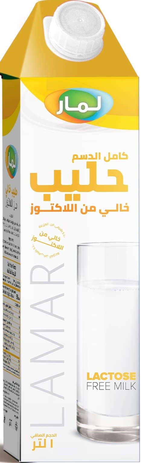 لمار حليب كامل الدسم خالى من اللاكتوز 1لتر