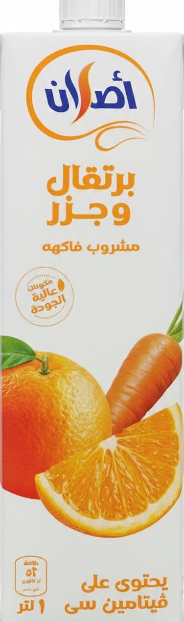 اصلان عصير برتقال بالجزر 1لتر