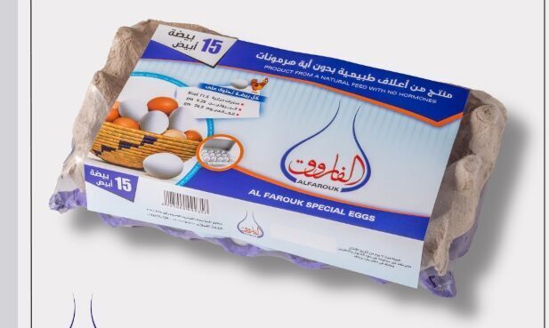 الفاروق بيض ابيض كرتون15ق