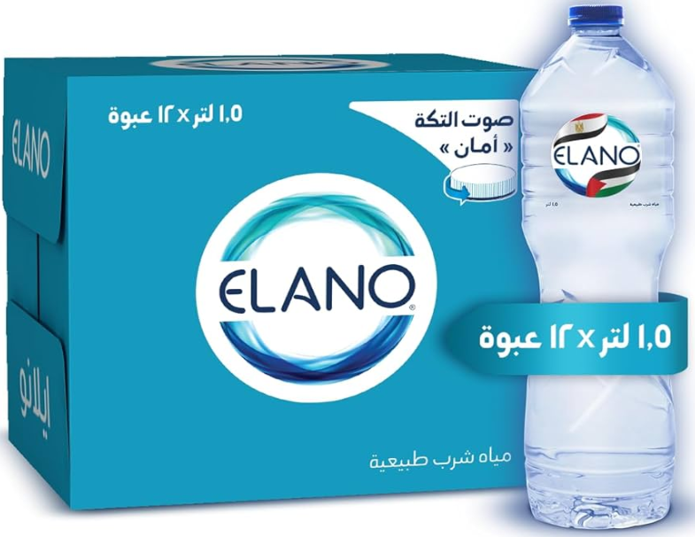 ايلانو مياه 1.5لتر كرتونة 12قطعة