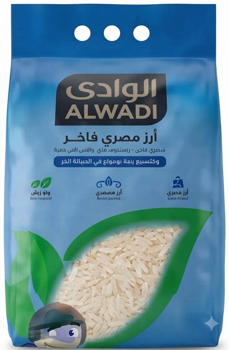 الوادى ارز مصرى عريض 5كجم
