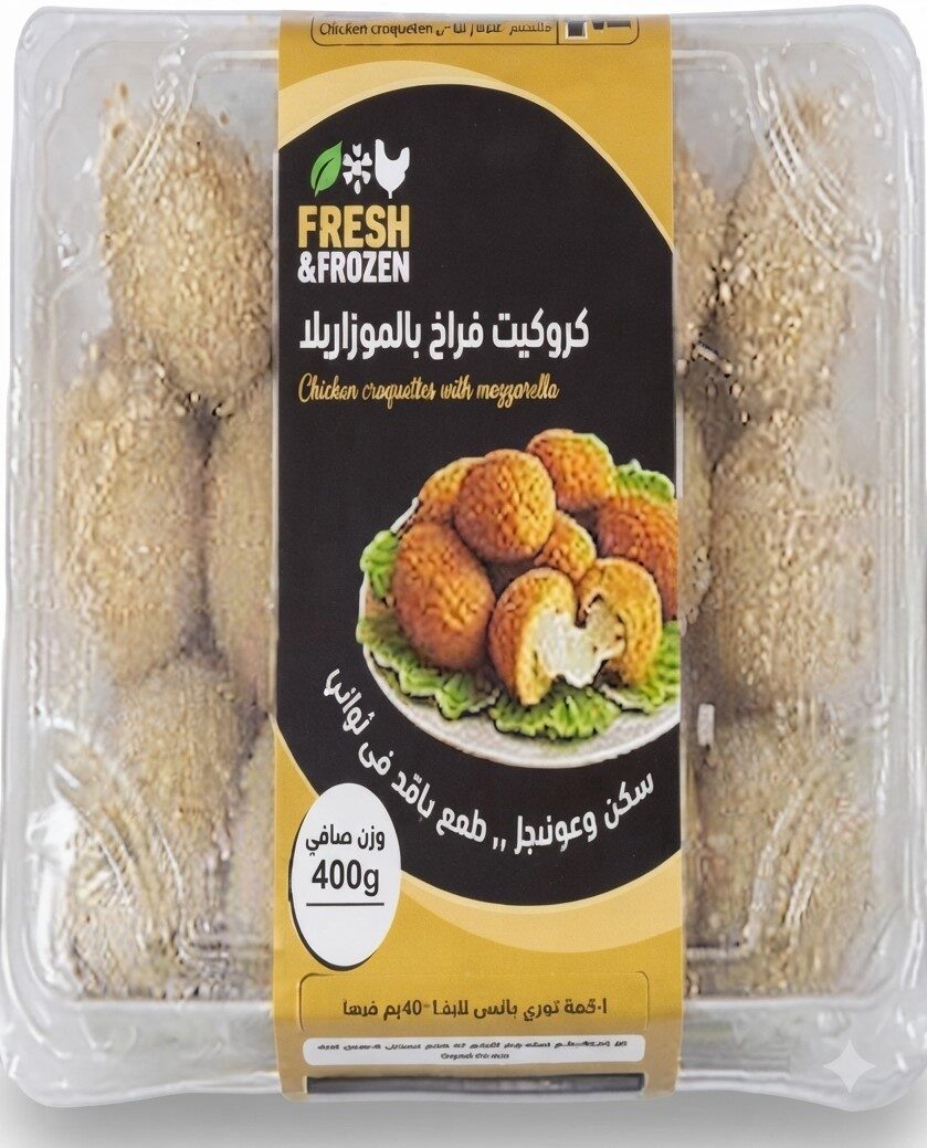فريش فروزن كروكيت دجاج بالمودزاريلا 400جم