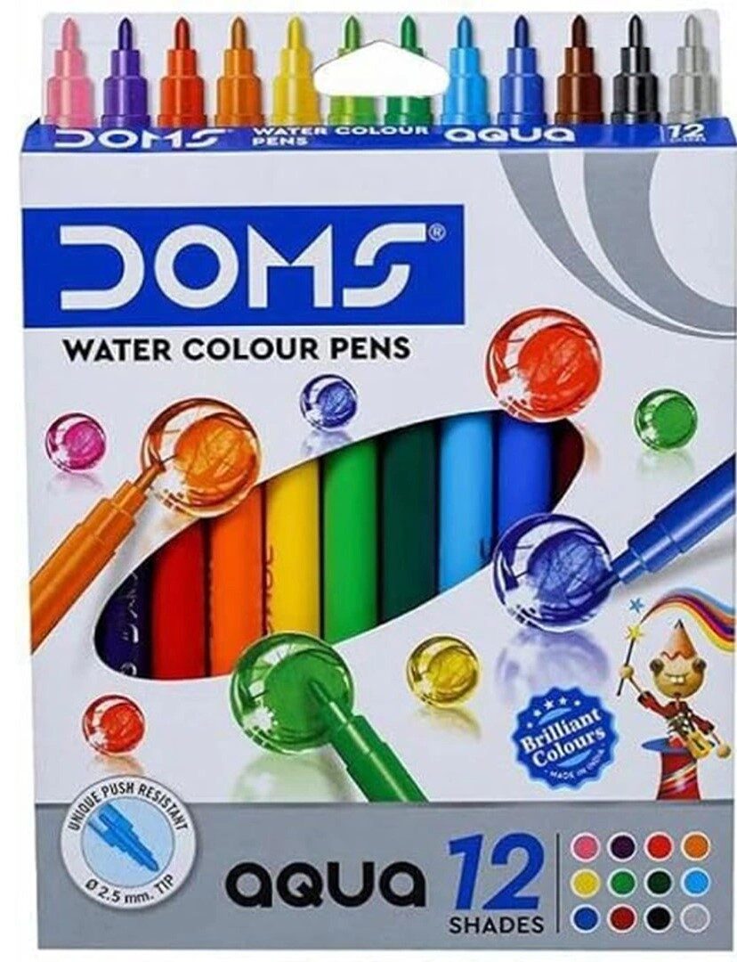 الوان فلوماستر 12 لون DOMS AQuA 7265